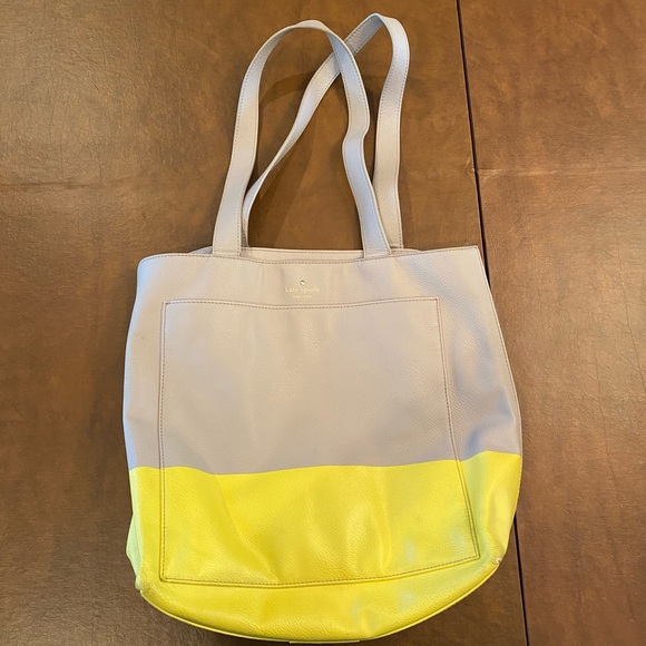 kate spade Handbags - KATE SPADE Tan and Yellow Tote